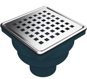 MERT Bodenablauf mit Edelstahlrost und Rahmen "Square" (304), 100x100 mm